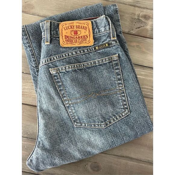 Lucky Brand Dungarees‎ American 🇺🇸 Made Size 30 Straight Leg - Picture 8 of 12